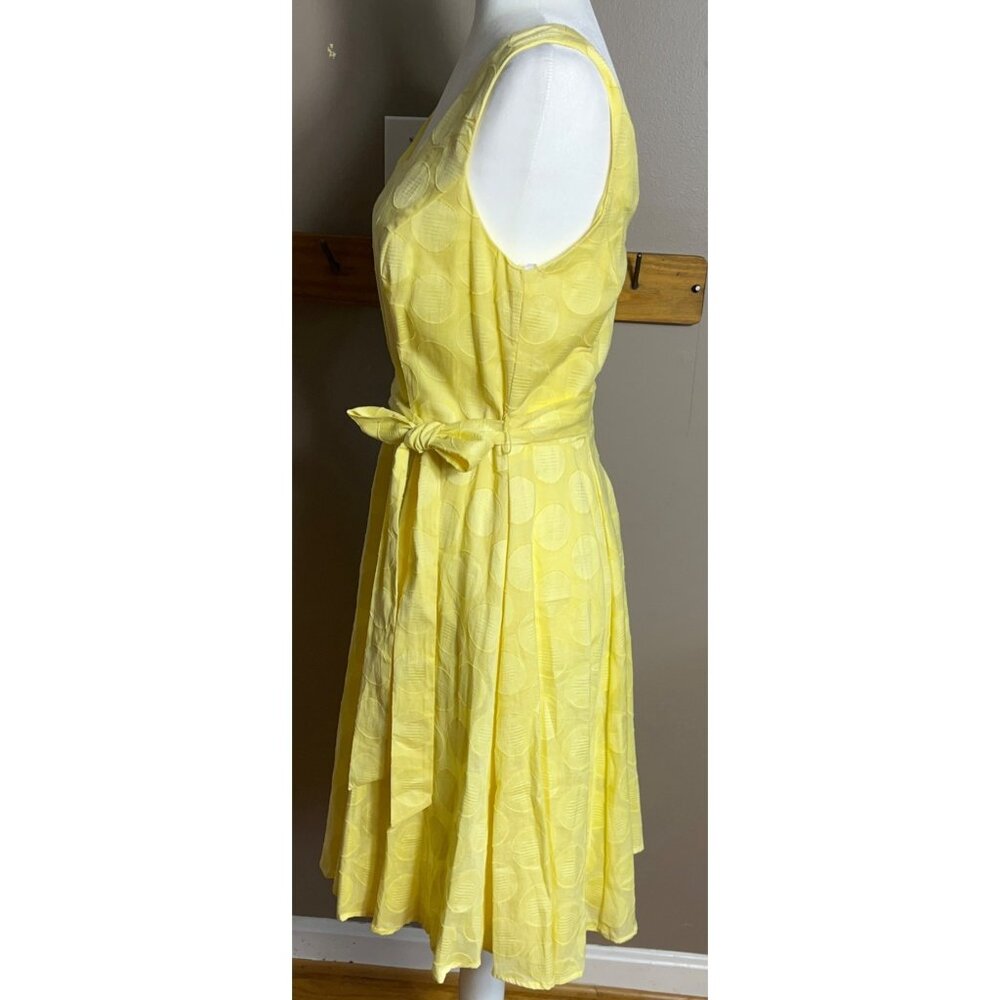 Retro Dress Yellow Fit Flare 50s Midi Full Skirt Nostalgia Party Wedding Women 4 - Picture 9 of 13